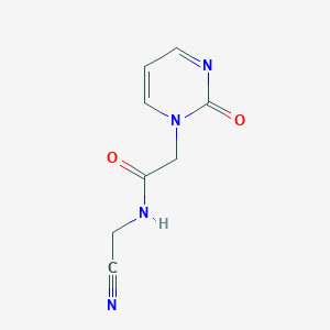 molecular formula C8H8N4O2 B2549596 N-(Cyanomethyl)-2-(2-oxopyrimidin-1-yl)acetamide CAS No. 1601722-70-6