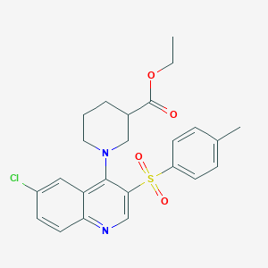 Ethyl 1-(6-chloro-3-tosylquinolin-4-yl)piperidine-3-carboxylate