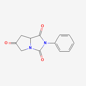 molecular formula C12H10N2O3 B2549600 2-phenyldihydro-1H-pyrrolo[1,2-c]imidazole-1,3,6(2H,5H)-trione CAS No. 318247-26-6