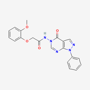2-(2-methoxyphenoxy)-N-(4-oxo-1-phenyl-1H-pyrazolo[3,4-d]pyrimidin-5(4H)-yl)acetamide