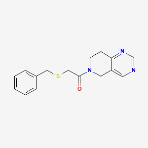molecular formula C16H17N3OS B2549606 2-(benzylthio)-1-(7,8-dihydropyrido[4,3-d]pyrimidin-6(5H)-yl)ethanone CAS No. 1705988-86-8