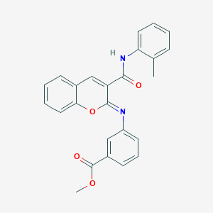methyl 3-({(2Z)-3-[(2-methylphenyl)carbamoyl]-2H-chromen-2-ylidene}amino)benzoate
