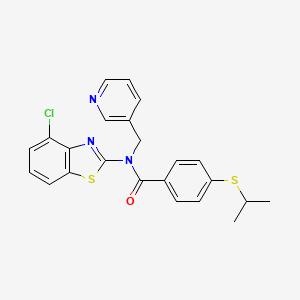 N-(4-chlorobenzo[d]thiazol-2-yl)-4-(isopropylthio)-N-(pyridin-3-ylmethyl)benzamide