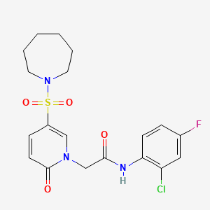 2-[5-(azepan-1-ylsulfonyl)-2-oxopyridin-1(2H)-yl]-N-(2-chloro-4-fluorophenyl)acetamide