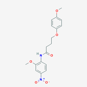molecular formula C18H20N2O6 B254962 N-(2-methoxy-4-nitrophenyl)-4-(4-methoxyphenoxy)butanamide 