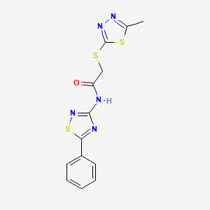 2-[(5-methyl-1,3,4-thiadiazol-2-yl)sulfanyl]-N-(5-phenyl-1,2,4-thiadiazol-3-yl)acetamide
