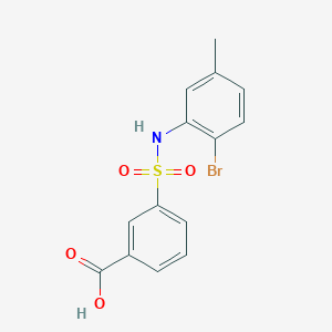 3-[(2-Bromo-5-methylphenyl)sulfamoyl]benzoic acid