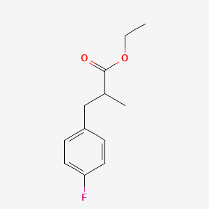 molecular formula C12H15FO2 B2549635 Ethyl 3-(4-fluorophenyl)-2-methylpropanoate CAS No. 1803591-68-5