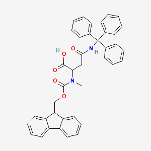 molecular formula C39H34N2O5 B2549640 (S)-2-((((9H-芴-9-基)甲氧羰基)(甲基)氨基)-4-氧代-4-(三苯甲基氨基)丁酸 CAS No. 941296-80-6