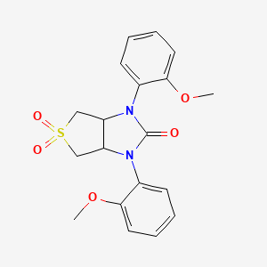 molecular formula C19H20N2O5S B2549641 1,3-bis(2-methoxyphenyl)tetrahydro-1H-thieno[3,4-d]imidazol-2(3H)-one 5,5-dioxide CAS No. 878427-85-1