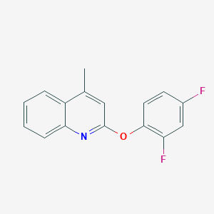 molecular formula C16H11F2NO B2549643 2-(2,4-Difluorophenoxy)-4-methylquinoline CAS No. 338749-98-7