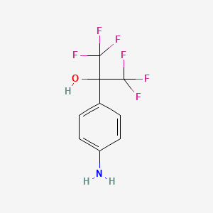 molecular formula C9H7F6NO B2549645 2-(4-Aminophenyl)-1,1,1,3,3,3-hexafluoropropan-2-ol CAS No. 722-92-9