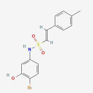 molecular formula C15H14BrNO3S B2549657 (E)-N-(4-Bromo-3-hydroxyphenyl)-2-(4-methylphenyl)ethenesulfonamide CAS No. 1808416-63-8