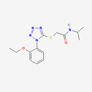 molecular formula C14H19N5O2S B2549668 2-[1-(2-ethoxyphenyl)tetrazol-5-yl]sulfanyl-N-propan-2-ylacetamide CAS No. 938990-81-9