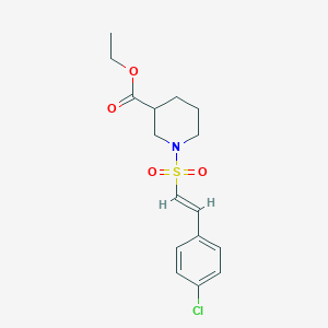 ethyl 1-[(E)-2-(4-chlorophenyl)ethenyl]sulfonylpiperidine-3-carboxylate