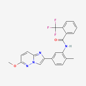 N-(5-(6-methoxyimidazo[1,2-b]pyridazin-2-yl)-2-methylphenyl)-2-(trifluoromethyl)benzamide
