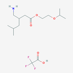 2-(Propan-2-yloxy)ethyl 3-(aminomethyl)-5-methylhexanoate, trifluoroacetic acid