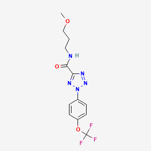 molecular formula C13H14F3N5O3 B2549680 N-(3-methoxypropyl)-2-(4-(trifluoromethoxy)phenyl)-2H-tetrazole-5-carboxamide CAS No. 1396881-98-3