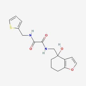 molecular formula C16H18N2O4S B2549732 N1-((4-hydroxy-4,5,6,7-tetrahydrobenzofuran-4-yl)methyl)-N2-(thiophen-2-ylmethyl)oxalamide CAS No. 2319640-57-6