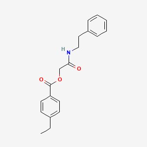 molecular formula C19H21NO3 B2549738 2-Oxo-2-(phenethylamino)ethyl 4-ethylbenzoate CAS No. 1794751-01-1