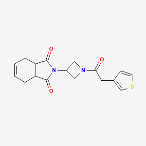 B2549741 2-(1-(2-(thiophen-3-yl)acetyl)azetidin-3-yl)-3a,4,7,7a-tetrahydro-1H-isoindole-1,3(2H)-dione CAS No. 2034235-26-0