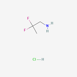 molecular formula C3H8ClF2N B2549743 2,2-Difluoropropylamine hydrochloride CAS No. 421-00-1; 868241-48-9