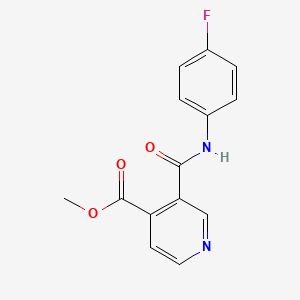 molecular formula C14H11FN2O3 B2549752 Methyl 3-[4-(fluoroanilino)carbonyl]isonicotinate CAS No. 339101-54-1