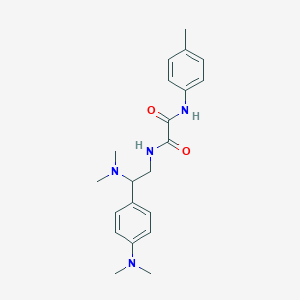 molecular formula C21H28N4O2 B2549766 N-[2-(dimethylamino)-2-[4-(dimethylamino)phenyl]ethyl]-N'-(4-methylphenyl)ethanediamide CAS No. 900005-40-5