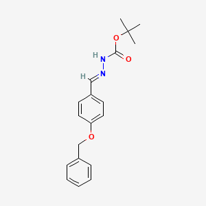 molecular formula C19H22N2O3 B2549782 tert-Butyl 2-(4-(benzyloxy)benzylidene)hydrazine-1-carboxylate CAS No. 402770-53-0
