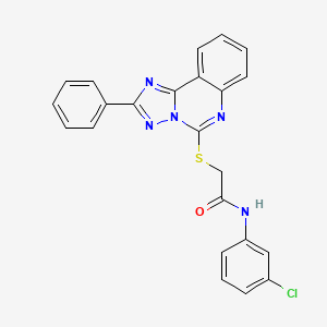 molecular formula C23H16ClN5OS B2549792 N-(3-chlorophenyl)-2-({2-phenyl-[1,2,4]triazolo[1,5-c]quinazolin-5-yl}sulfanyl)acetamide CAS No. 896797-74-3