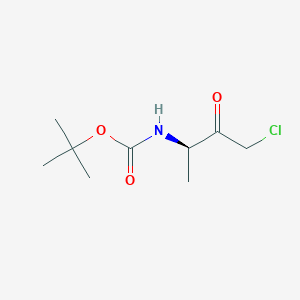 molecular formula C9H16ClNO3 B2549796 tert-butyl N-[(2R)-4-chloro-3-oxobutan-2-yl]carbamate CAS No. 1522241-50-4