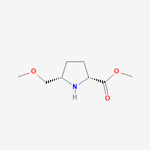 molecular formula C8H15NO3 B2549819 Methyl (2R,5S)-5-(methoxymethyl)pyrrolidine-2-carboxylate CAS No. 2165594-55-6