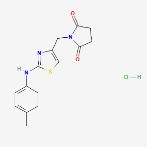 1-((2-(p-Tolylamino)thiazol-4-yl)methyl)pyrrolidine-2,5-dione hydrochloride