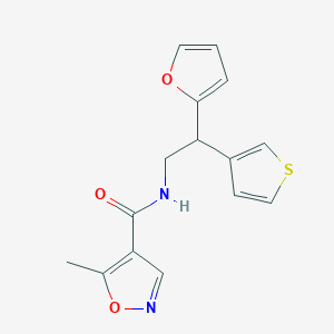 N-[2-(furan-2-yl)-2-(thiophen-3-yl)ethyl]-5-methyl-1,2-oxazole-4-carboxamide