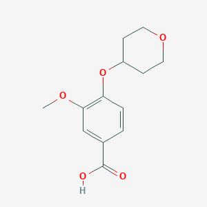 3-Methoxy-4-(oxan-4-yloxy)benzoic acid