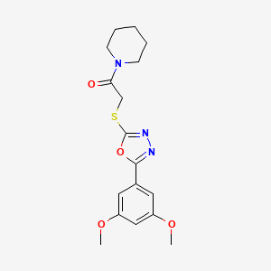 1-({[5-(3,5-Dimethoxyphenyl)-1,3,4-oxadiazol-2-yl]thio}acetyl)piperidine