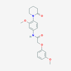 molecular formula C21H24N2O5 B2549839 N-[3-methoxy-4-(2-oxopiperidin-1-yl)phenyl]-2-(3-methoxyphenoxy)acetamide CAS No. 941978-86-5