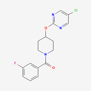 [4-(5-Chloropyrimidin-2-yl)oxypiperidin-1-yl]-(3-fluorophenyl)methanone