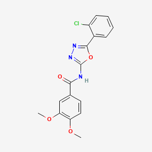 molecular formula C17H14ClN3O4 B2549910 N-[5-(2-chlorophenyl)-1,3,4-oxadiazol-2-yl]-3,4-dimethoxybenzamide CAS No. 865249-44-1