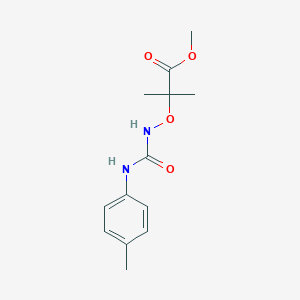 molecular formula C13H18N2O4 B254998 METHYL 2-METHYL-2-({[(4-METHYLPHENYL)CARBAMOYL]AMINO}OXY)PROPANOATE 