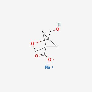 molecular formula C7H9NaO4 B2549991 Sodium 1-(hydroxymethyl)-2-oxabicyclo[2.1.1]hexane-4-carboxylate CAS No. 2418650-27-6