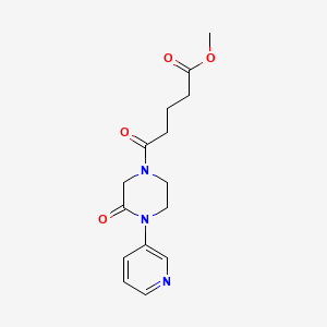 molecular formula C15H19N3O4 B2550019 Methyl 5-oxo-5-[3-oxo-4-(pyridin-3-yl)piperazin-1-yl]pentanoate CAS No. 2097867-81-5