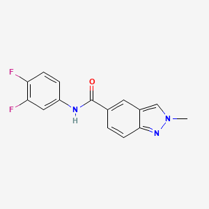 molecular formula C15H11F2N3O B2550045 N-(3,4-difluorophenyl)-2-methylindazole-5-carboxamide CAS No. 1619884-73-9