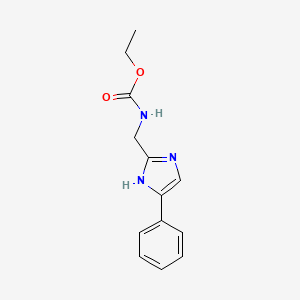 molecular formula C13H15N3O2 B2550057 ethyl ((4-phenyl-1H-imidazol-2-yl)methyl)carbamate CAS No. 1421472-62-9