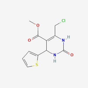 molecular formula C11H11ClN2O3S B2550083 Methyl 6-(chloromethyl)-2-oxo-4-(thiophen-2-yl)-1,2,3,4-tetrahydropyrimidine-5-carboxylate CAS No. 1260621-91-7