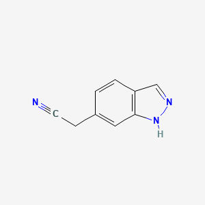 molecular formula C9H7N3 B2550086 2-(1H-indazol-6-yl)acetonitrile CAS No. 1146323-46-7