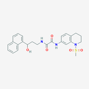 molecular formula C25H27N3O5S B2550087 N'-[3-hydroxy-3-(naphthalen-1-yl)propyl]-N-(1-methanesulfonyl-1,2,3,4-tetrahydroquinolin-7-yl)ethanediamide CAS No. 1421454-17-2