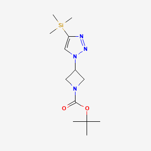 molecular formula C13H24N4O2Si B2550098 tert-butyl 3-[4-(trimethylsilyl)-1H-1,2,3-triazol-1-yl]azetidine-1-carboxylate CAS No. 2415585-99-6