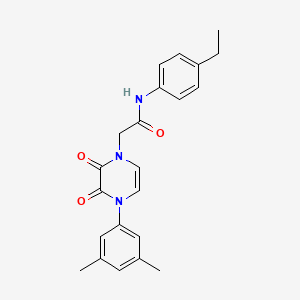 2-(4-(3,5-dimethylphenyl)-2,3-dioxo-3,4-dihydropyrazin-1(2H)-yl)-N-(4-ethylphenyl)acetamide
