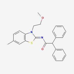 (Z)-N-(3-(2-methoxyethyl)-6-methylbenzo[d]thiazol-2(3H)-ylidene)-2,2-diphenylacetamide
